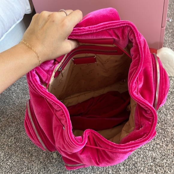 Pink Velvet Free People Backpack - Picture 2 of 4